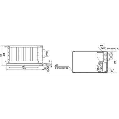 Водяной охладитель Shuft WHR-W 500х300/3